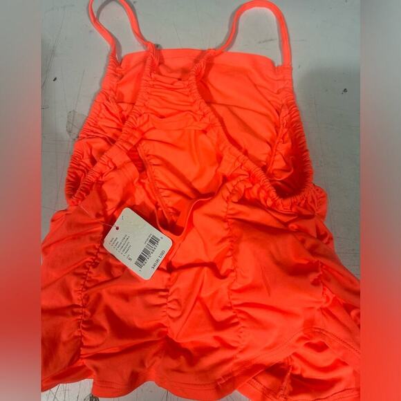 Women's Free People FP Movement Shirr Enough Tank‎ Top Size Small Neon Coral NEW - Picture 4 of 5